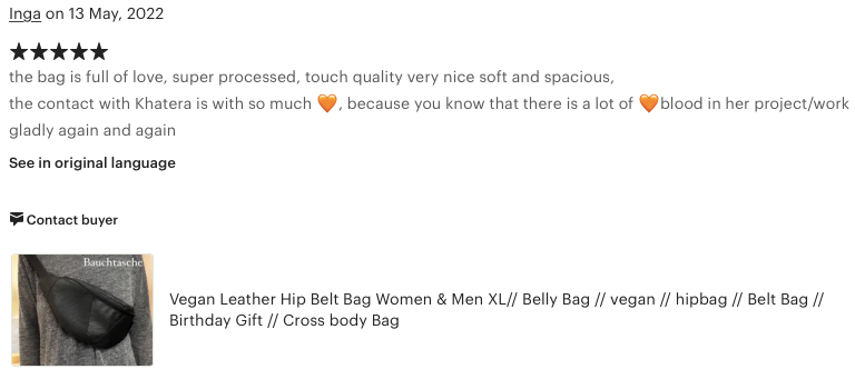 Fanny pack 'Khati' black crocodile / vegan / belt bag / hip bag