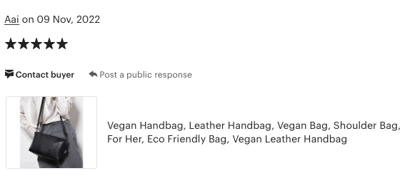 Shoulder bag Black Beauty / vegan